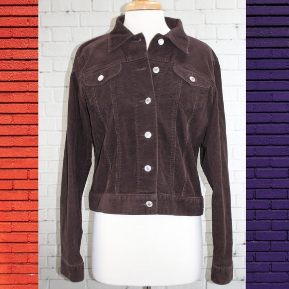 Lands’ End Brown Corduroy Jacket Size Medium - Picture 4 of 10